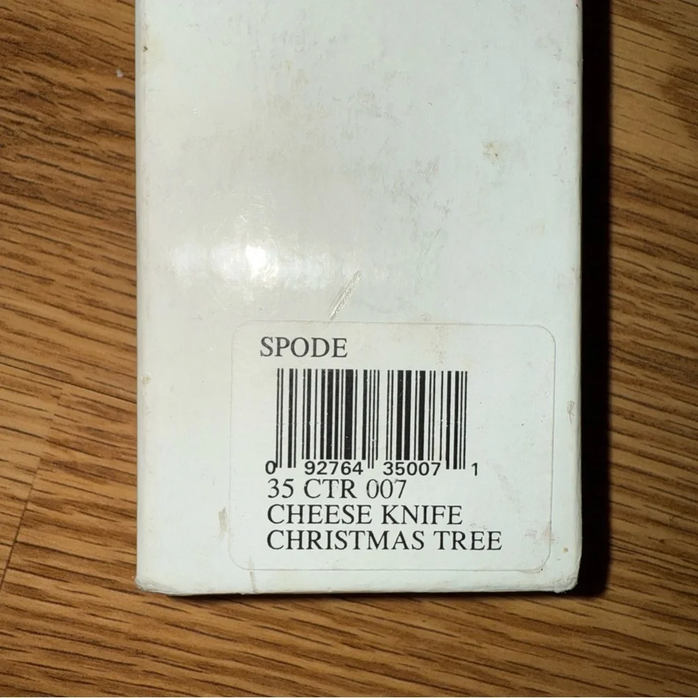 NEW Open Box Spode Christmas Tree Cheese Knife Ceramic Handle Serrated Stainless